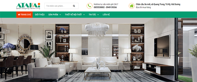 Thiết kế website công ty nội thất Hải Dương